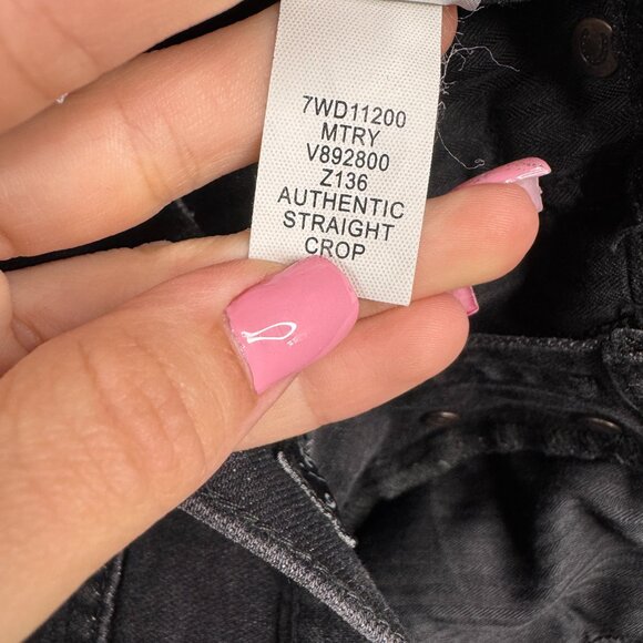 Lucky Brand Jeans Women Size 6/26 Washed Black Authentic Straight Crop Stretch - Picture 11 of 13